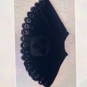 Juniors skater skirt black pleated skater skirt  mini skirt XS ice skating FLARE